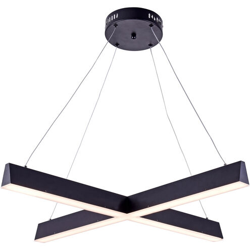 Canada LED 31 inch Matte Black Pendant Ceiling Light