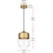 Ashwell 1 Light 7 inch Satin Gold Pendant Ceiling Light
