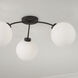 Amos 3 Light 28 inch Black Iron Semi-Flush Mount Ceiling Light