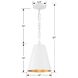 Alston 2 Light 10 inch Matte White and Antique Gold Mini Pendant Ceiling Light