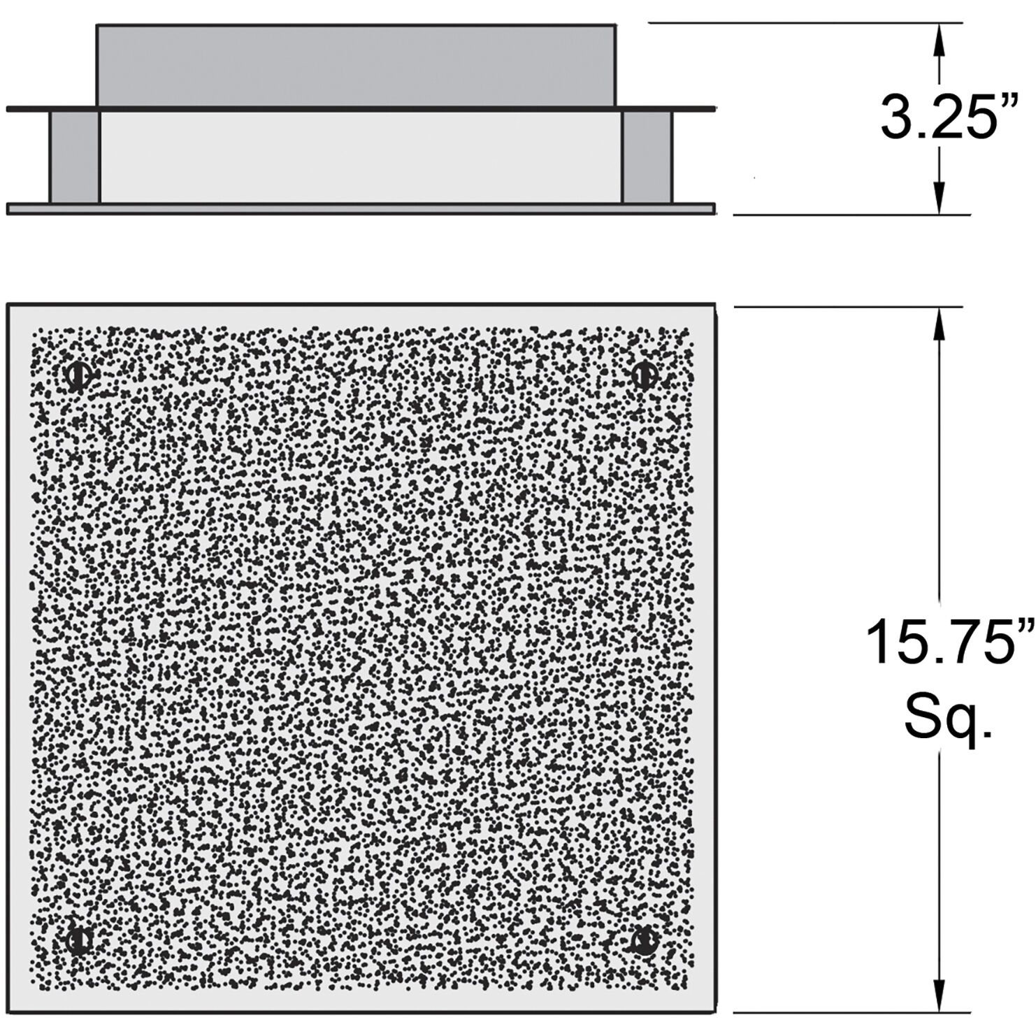 Vision 2 Light 15.75 inch Brushed Steel Flush Mount Ceiling Light