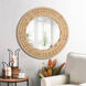 Cameron 23.62 X 23.62 inch Clear and Natural Woven Wall Mirror