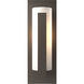 Forged Vertical Bars 1 Light 18.8 inch Coastal Dark Smoke Outdoor Sconce