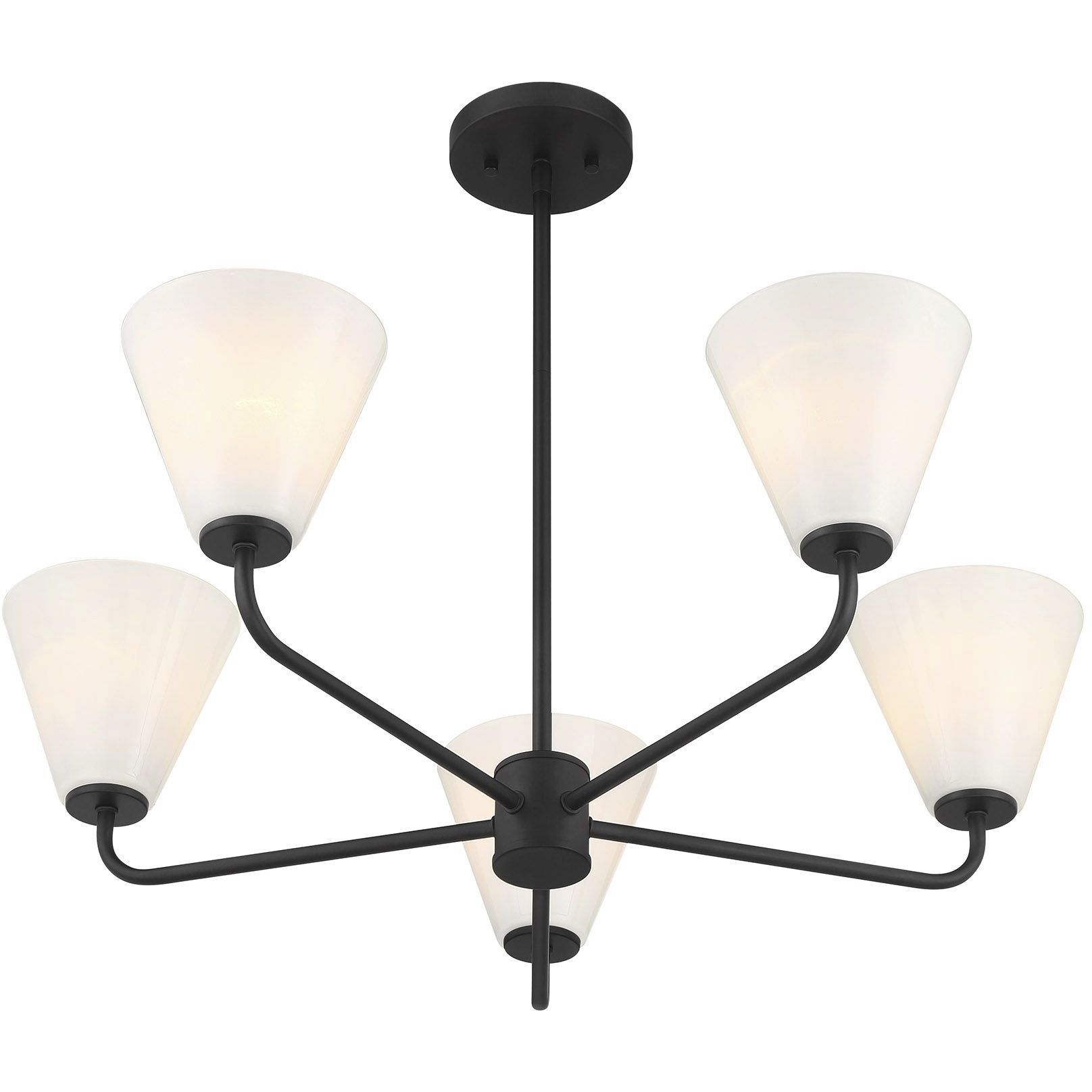 Blair 5 Light 30 inch Matte Black Chandelier Ceiling Light