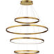 Groove 5CCT LED 40 inch Gold Multi-Light Pendant Ceiling Light