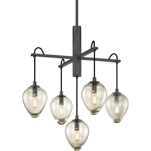 Brixton 5 Light 26 inch Graphite Chandelier Ceiling Light