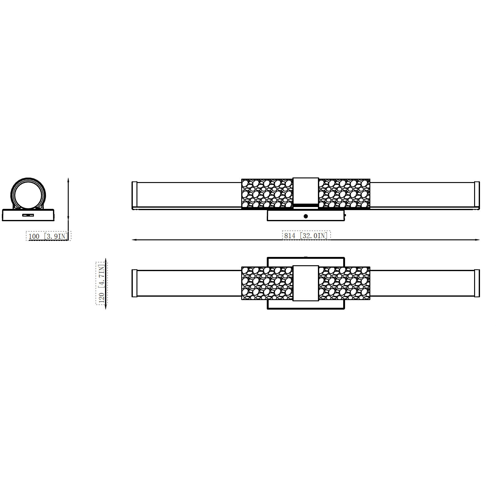 Egon LED 32 inch Chrome Bath Vanity Light Wall Light