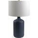 Helix 27.25 inch 100 watt Blue Accent Table Lamp Portable Light