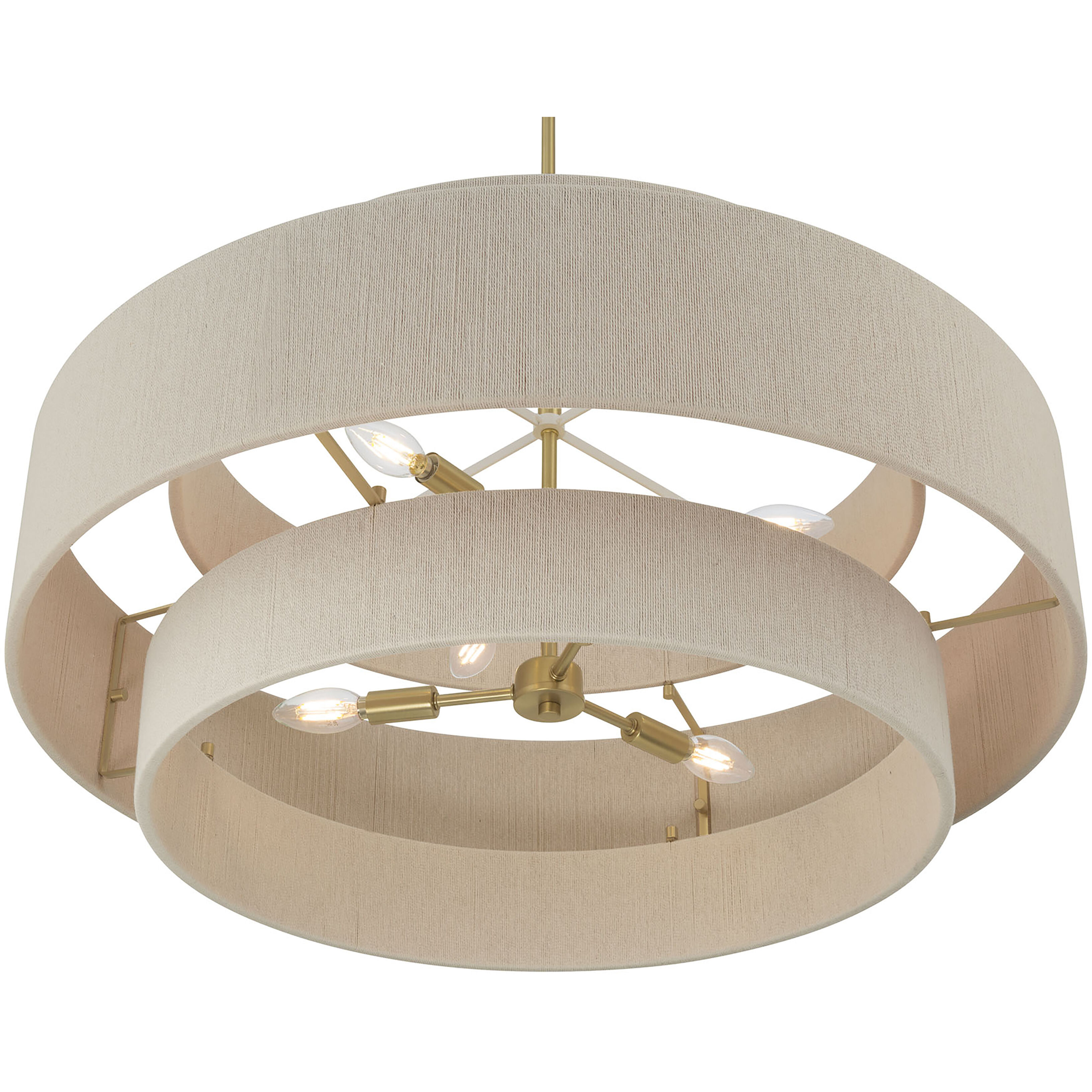 Helbert 6 Light 30 inch Vintage Brass Pendant Ceiling Light