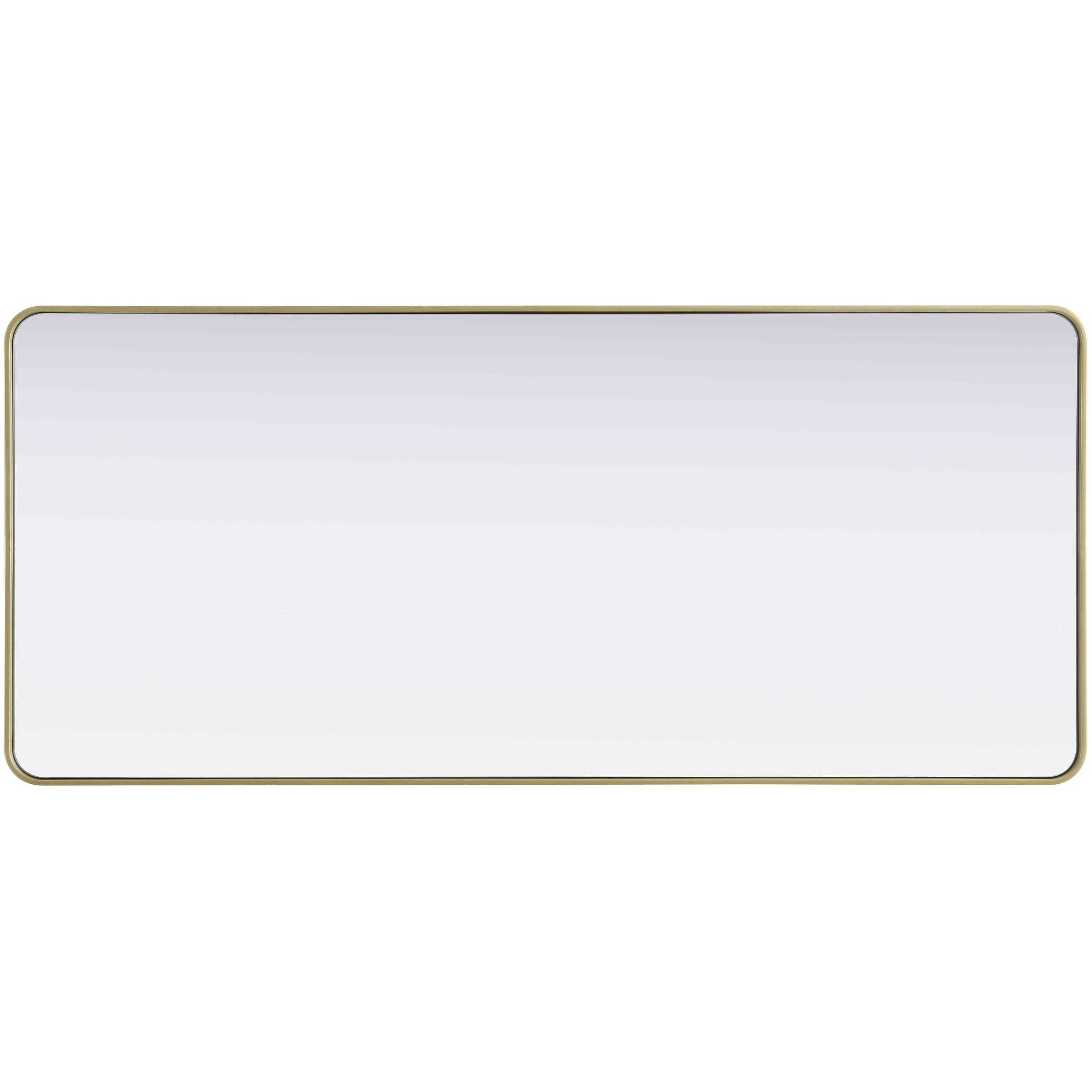 Remy 72 X 32 inch Brass Mirror