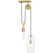 Gravity 1 Light 14.25 inch Modern Brass Pendant Ceiling Light
