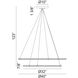 Victoria LED 40 inch Brushed Gold Pendant Ceiling Light