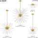 Utopia 8 Light 34 inch Satin Brass Pendant Chandelier Ceiling Light