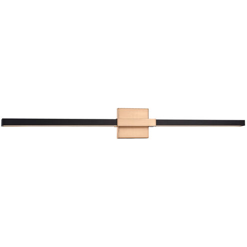 Lineare LED 36 inch Matte Black and Aged Gold Brass Wall Sconce Wall Light