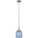 Arcadia Bella 1 Light 5.5 inch Polished Nickel Mini Pendant Ceiling Light in Blue
