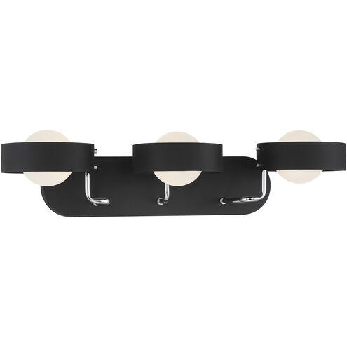 Lift Off 3 Light 25.5 inch Sand Coal And Polished Nickel Bath Light Wall Light