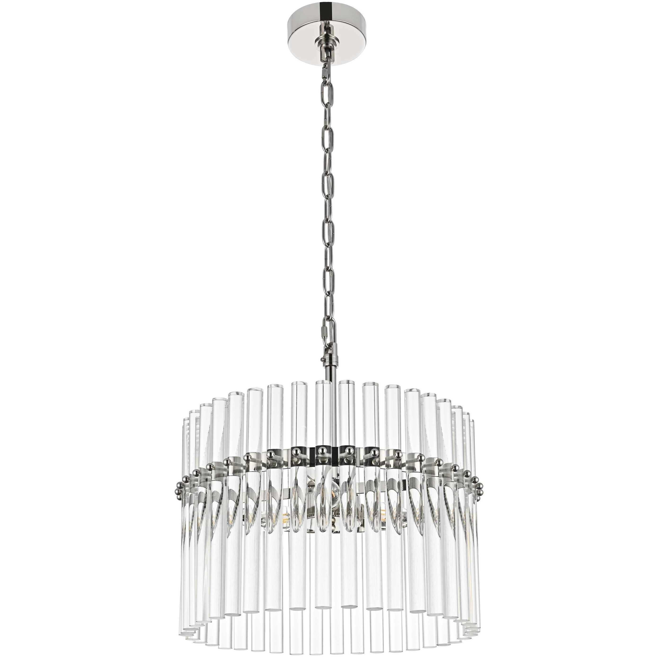 Paulina 3 Light 16 inch Polished Nickel Chandelier Ceiling Light