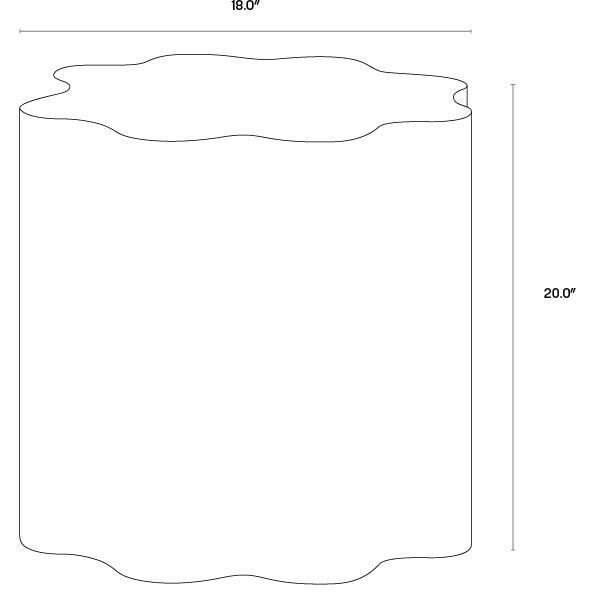 Dahlia 20 X 18 inch Stainless Steel End Table