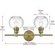 Collier 2 Light 19 inch Satin Gold Bath Sconce Wall Light