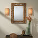 Riley LED 8 inch Antique Brass Wall Sconce Wall Light in Natural Raffia, Inline