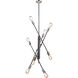 Truro LED 26.8 inch Black and Brushed Nickel Pendant Ceiling Light