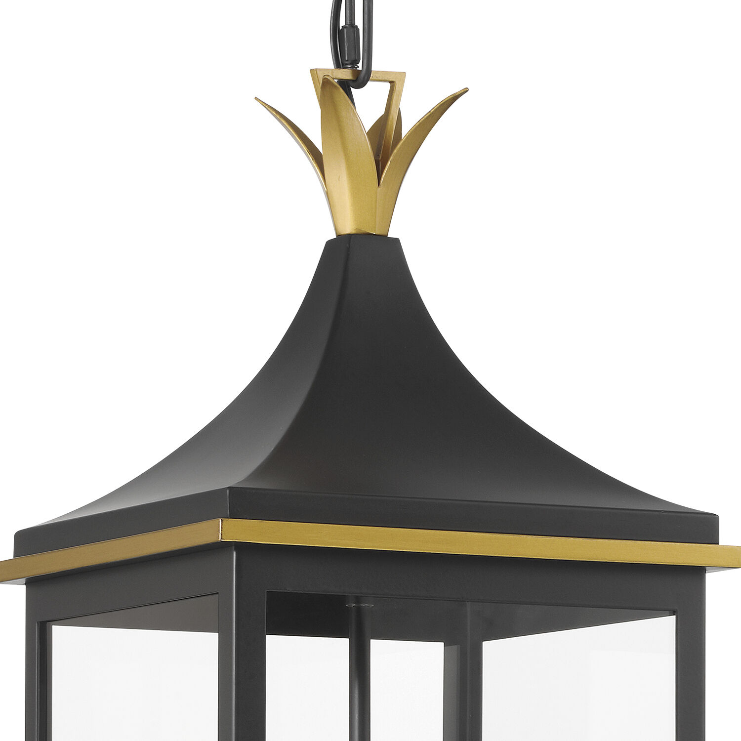 Simpson 3 Light 10 inch Matte Black and Textured Gold Outdoor Pendant