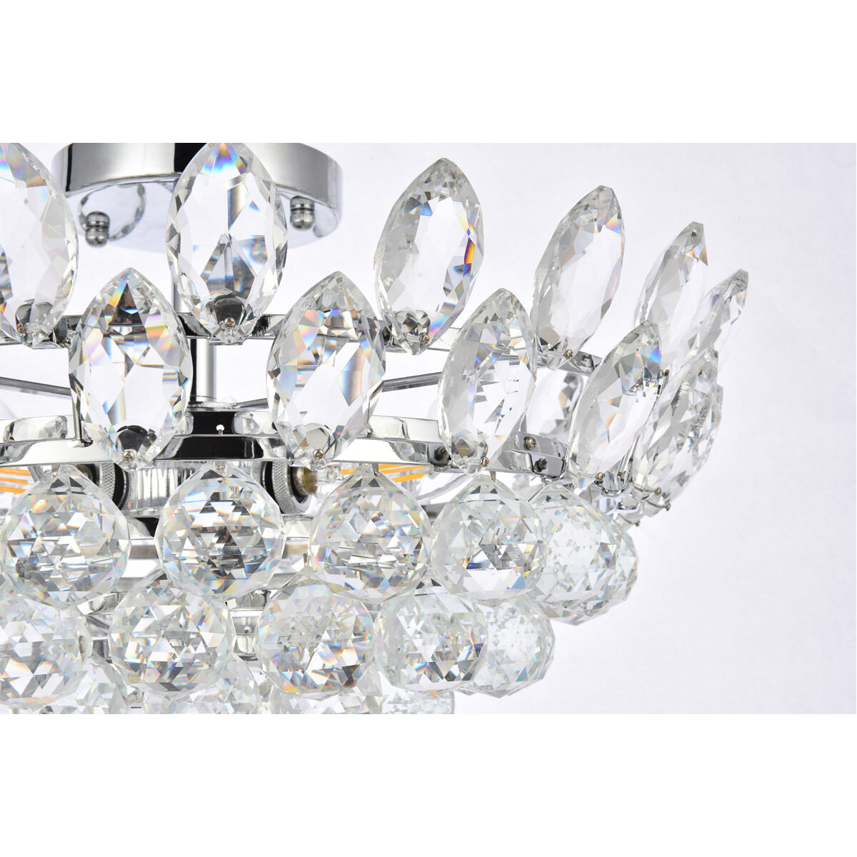Emilia 5 Light 18 inch Chrome Flush Mount Ceiling Light