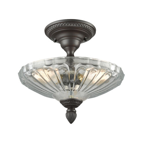 Hamlet 3 Light 12 inch Oil Rubbed Bronze Semi Flush Mount Ceiling Light