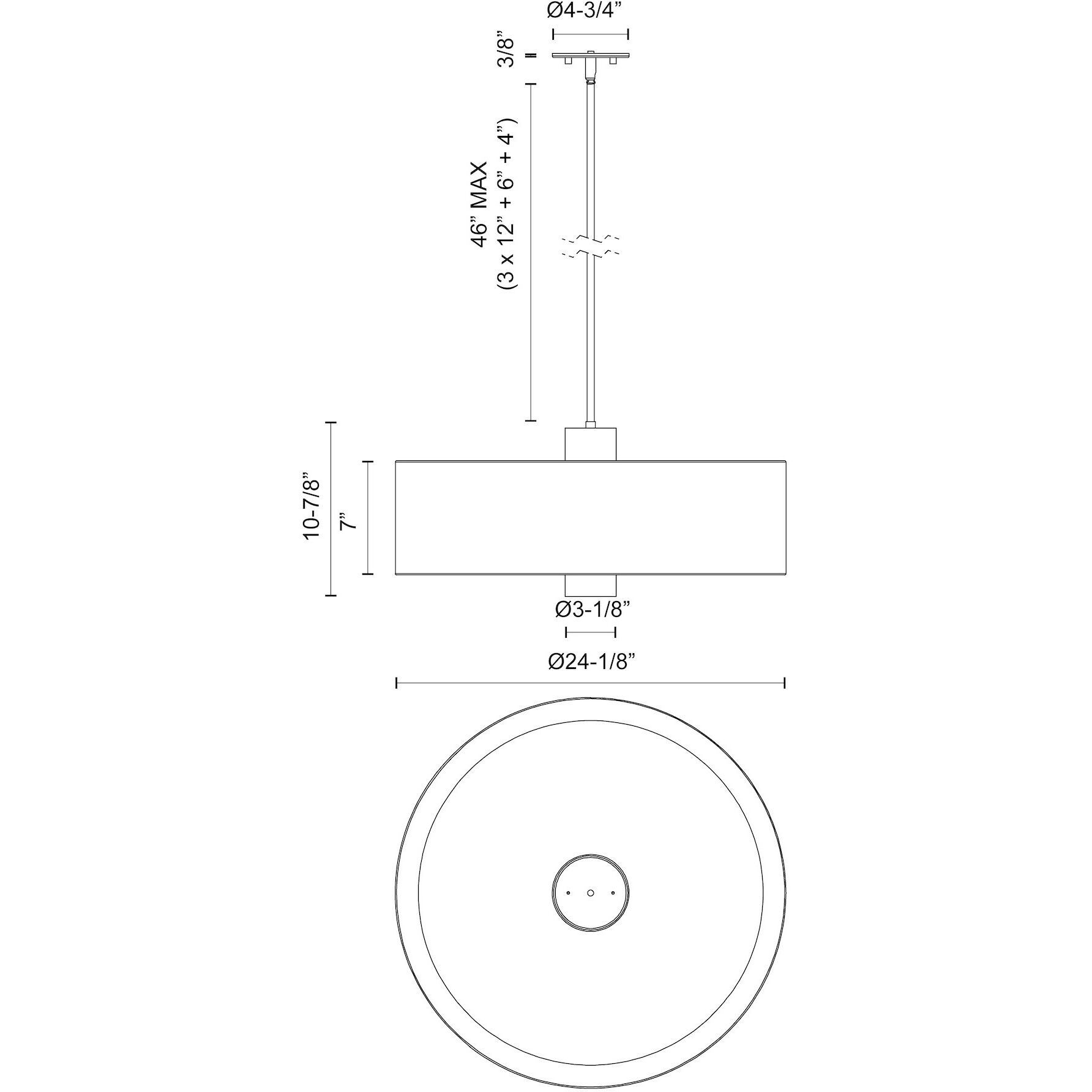 Alora Mood Theo Pendant Ceiling Light in Matte Black