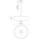 Alora Mood Theo 3 Light 24.13 inch Matte Black and White Linen Pendant Ceiling Light