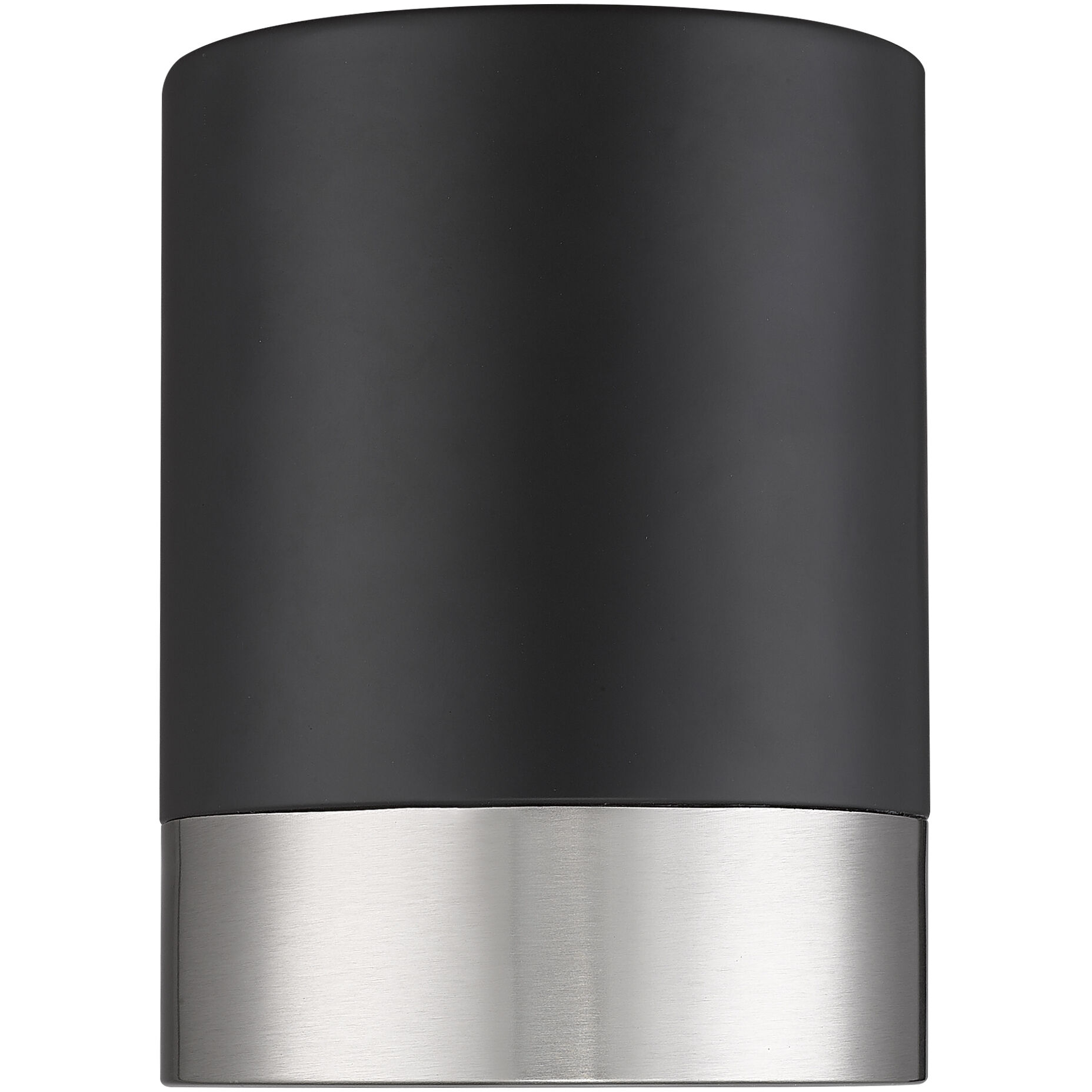 Algar LED 6 inch Matte Black and Brushed Nickel Flush Mount Ceiling Light