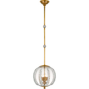 AERIN Gisela 4 Light 13 inch Hand-Rubbed Antique Brass Globe Pendant Ceiling Light, Medium