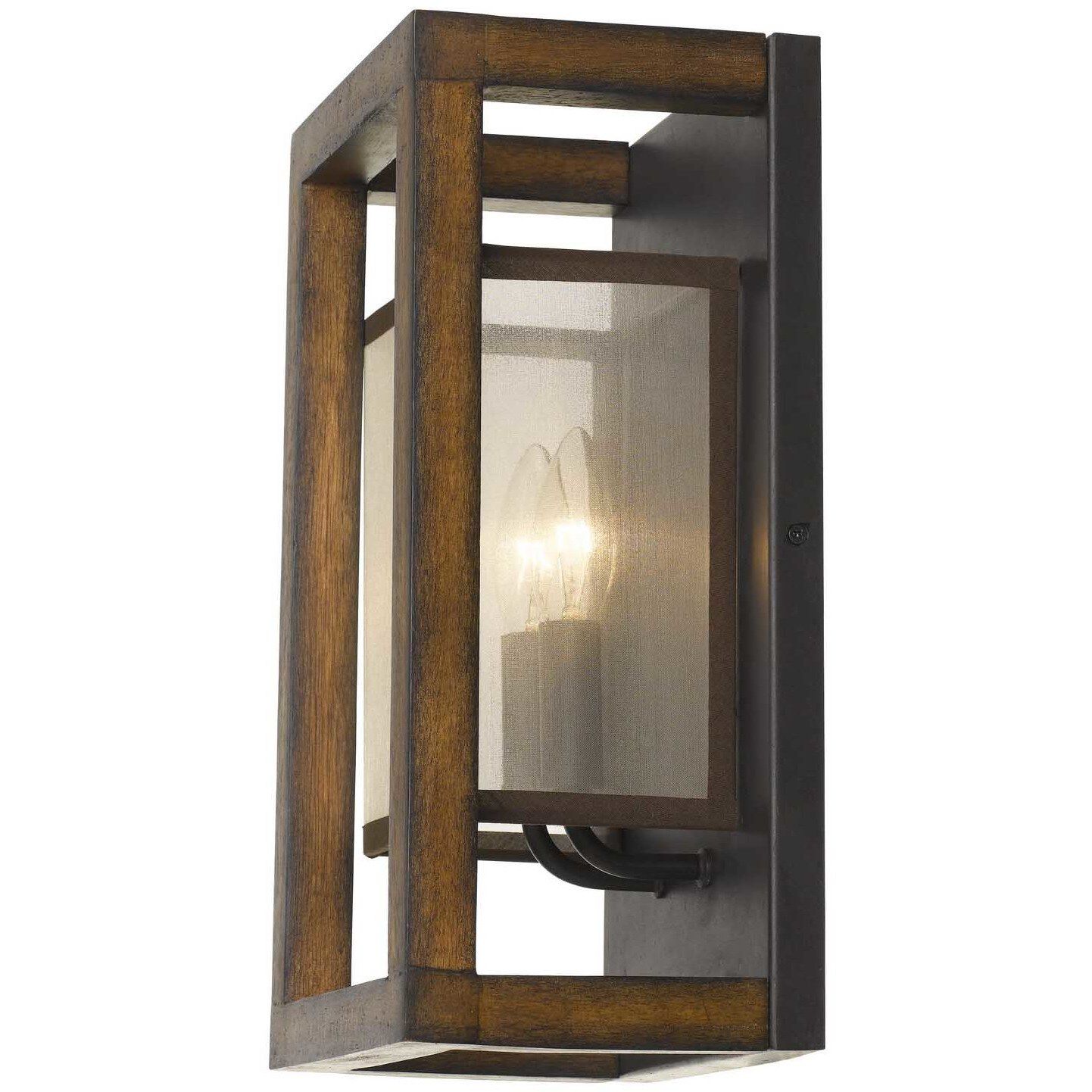 Signature 2 Light 8 inch Wood Wall Sconce Wall Light