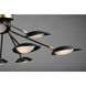 Scan LED 43.25 inch Black and Satin Brass Chandelier Ceiling Light