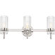 Brook 3 Light 22 inch Chrome Vanity Light Wall Light