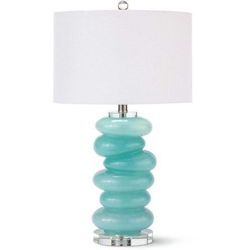 Stacked Pebble 25.5 inch 150.00 watt Aqua Table Lamp Portable Light