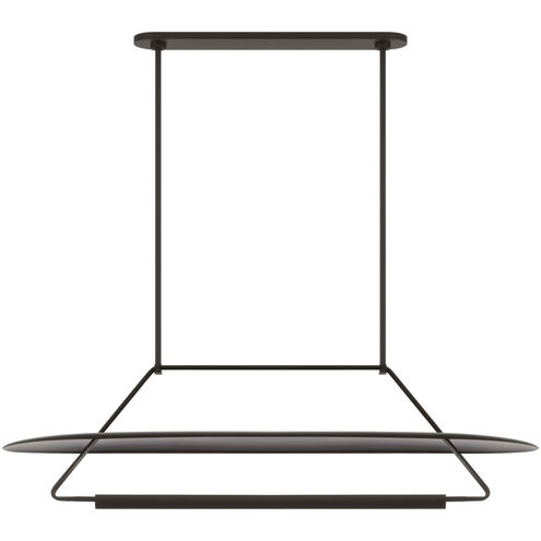 Kelly Wearstler Teline LED 54 inch Matte Black Oval Linear Pendant Ceiling Light
