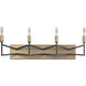 Bodie 4 Light 25 inch Havana Gold and Carbon Bath Vanity Wall Light