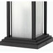 Estate Series Harbor LED 17 inch Satin Black Outdoor Pier Mount Lantern, Low Voltage