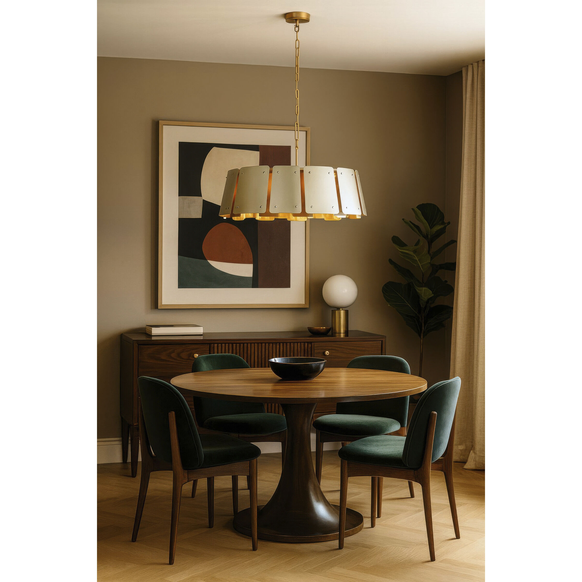 Peep Show 8 Light 32 inch Sunwashed Silver and Brushed Sienna Pendant Ceiling Light