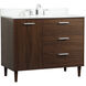Baldwin 42 X 22 X 34 inch Walnut Vanity Sink Set