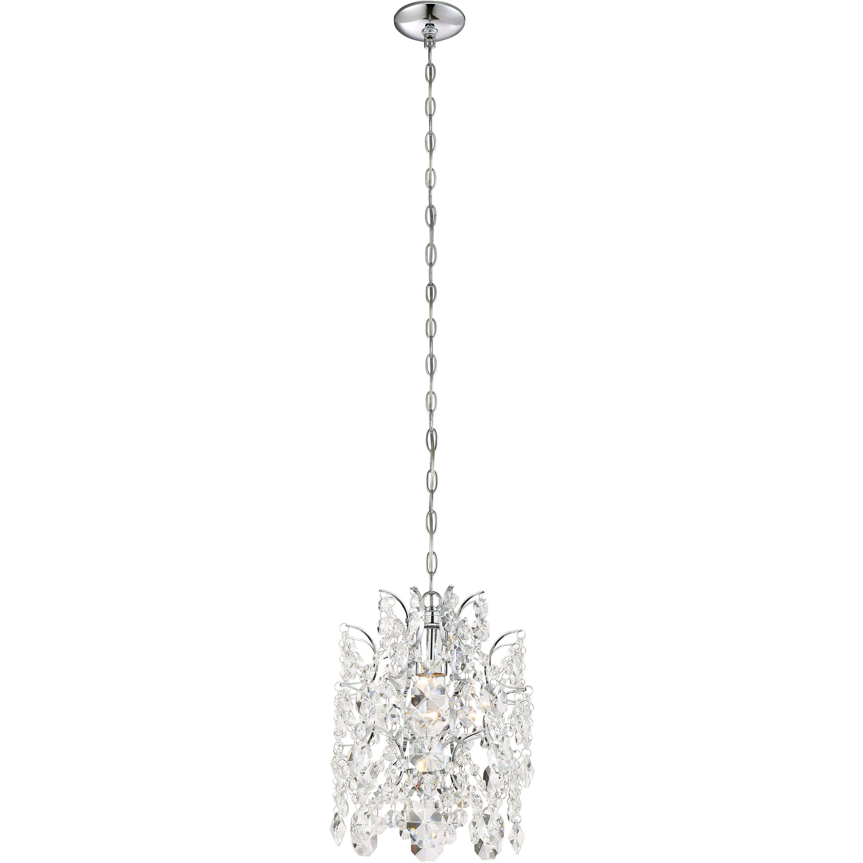 Isabella's Crown 1 Light 9.75 inch Chrome Mini Pendant Ceiling Light