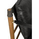 Luther Ebony Black Leather Occasional Chair