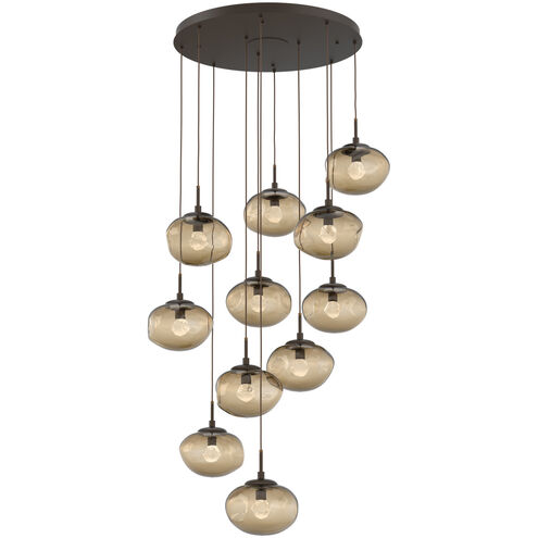 Nova LED LED Flat Bronze Chandelier Ceiling Light, Round Multi-Port