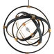 Atomic LED 36.44 inch Black and Aged Brass Pendant Ceiling Light in Black-Aged Brass, Beyond