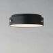 Rivet LED 12 inch Black and Antique Brass Outdoor Flush Mount