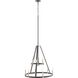 Armstrong Grove 9 Light 25 inch Charcoal with Satin Nickel Chandelier Ceiling Light