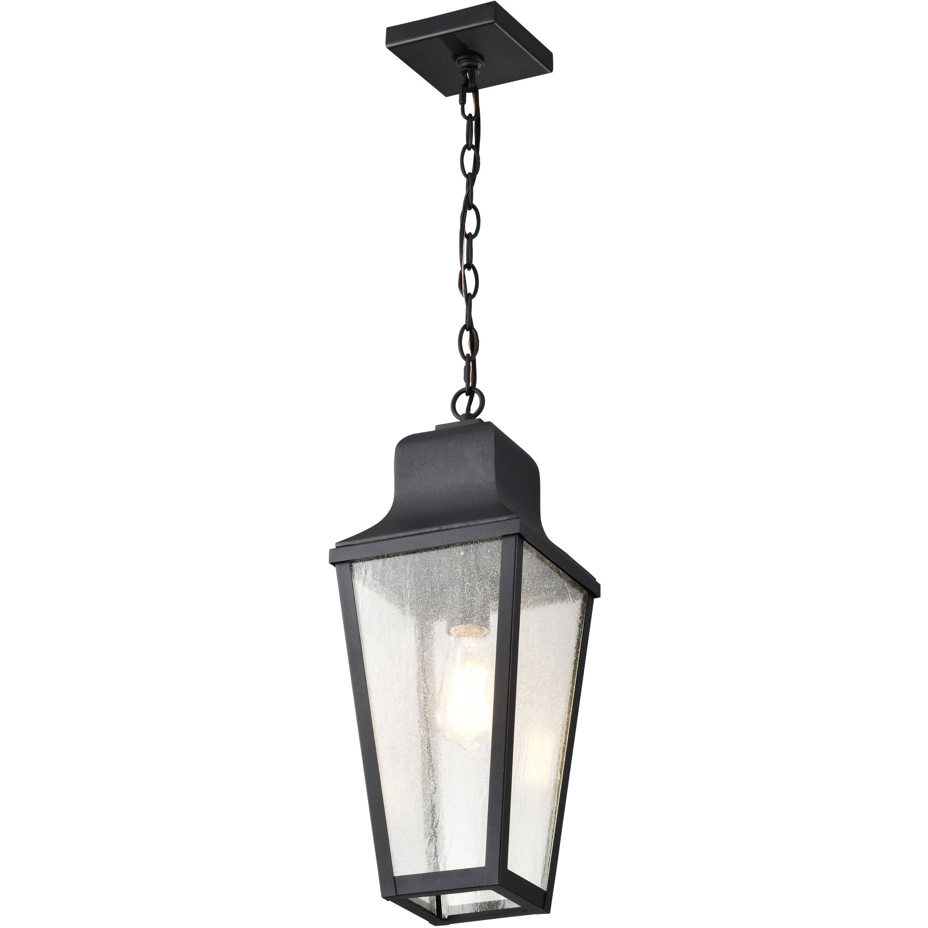 Lawrence 1 Light 7.63 inch Matte Black Outdoor Hanging Light