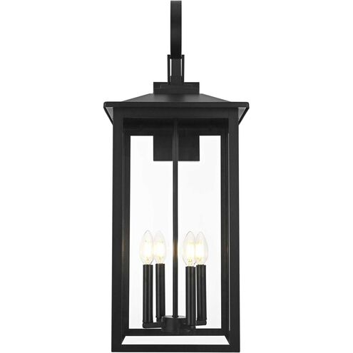 Carisle 4 Light 31 inch Black Outdoor Wall Sconce