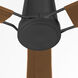 Zephyr 60 inch Black with Saddle Leather Blades Ceiling Fan